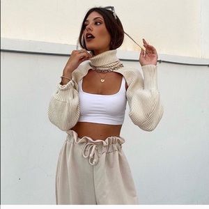 Zara knit arm warmer sweater